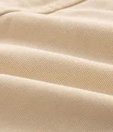 Campera de sarga Blue Steel para hombre, con diseño de bloques de color en tonos beige, negro y mostaza. Cuenta con cuello alto, cierre frontal y bolsillos funcionales.