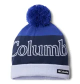 Gorro de lana con pompón, diseño de bloques de color en tonos azules y logo de la marca tejido en el frente. Cuenta con forro interior de polar y tecnología de aislamiento térmico.