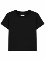 Remera negra de manga corta y cuello redondo de la marca Guapa!