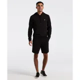 Buzo hoodie negro de felpa con logo Sticker Pete bordado al frente, de corte clásico y capucha ajustable con cordón.
