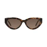 Lentes de sol Azzaro con montura de acetato color carey y lentes marrones degradadas.