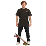 Remera negra de manga corta con cuello redondo y estampado pequeño en el pecho con el logo de Maui and Sons.