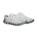 Championes On Running Cloud X5 para hombre, color gris con detalles en verde claro y suela con tecnología CloudTec.