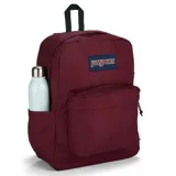 Mochila Jansport Superbreak Plus color bordó con logo de la marca en el frente.