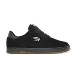 Championes de skate Etnies Joslin X Bones, color negro con logo en blanco y suela marrón.