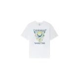 Remera blanca Casablanca Tennis Club, de manga corta y corte clásico, con estampa frontal gráfica y logotipo.