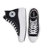 Championes Converse Chuck Taylor All Star Move Hi Top de lona negra con plataforma blanca.