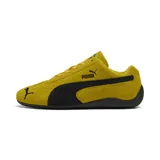 Championes Puma Speedcat OG amarillos con detalles en negro, confeccionados en gamuza.