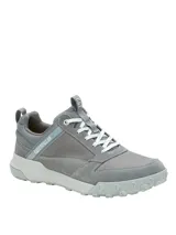 Championes urbanos Caterpillar modelo Hex Ready Low, color gris. Confeccionados en una combinación de gamuza y tela, cuentan con suela intermedia de EVA y suela de goma para mayor tracción.
