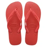 Ojotas Havaianas modelo Top, color gris oscuro con tiras plateadas metálicas con relieve.