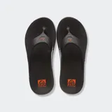 Ojotas Reef One de goma color gris con logo Reef en naranja.