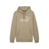 Buzo con capucha Puma ESS Big Logo para hombre, color arena con logo y letras de Puma estampados en el pecho. Cuenta con bolsillo canguro.