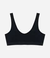 Soutien top femenino marca Lov, modelo bralette confeccionado en poliamida seamless con textura acanalada, escote redondo y base ancha. Cuenta con copas desmontables y tecnología sin costuras.