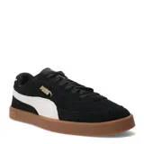 Championes Puma Club II Era Suede negros con detalles en beige y suela marrón.