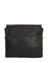 Maletín porta laptop de cuero natural color marrón, con compartimento principal con cierre, bolsillo frontal con cierre y solapa, y detalles metálicos envejecidos.