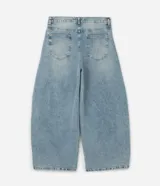 Pantalón de hombre estilo barrel confeccionado en jeans de algodón.
