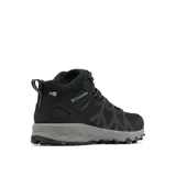 Zapatillas de trekking Columbia Peakfreak II Mid, color negro con suela gris. Cuenta con tecnología OutDry™ que bloquea la humedad, sistema Navic Fit™ para mayor estabilidad, entresuela TechLite+™ para amortiguación y suela Adapt Trax™ para tracción en cualquier terreno.