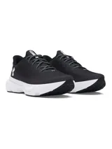 Championes de running Under Armour modelo Infinite, color negro con suela blanca. Presentan parte superior de tejido de punto transpirable y amortiguación reactiva UA HOVR para mayor retorno de energía.