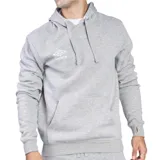 Canguro deportivo con capucha y cordones ajustables, confeccionado en tejido de algodón y poliéster. Presenta un bolsillo frontal tipo canguro, puños y ruedo acanalados, y el logo de la marca bordado en el pecho.