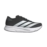 Championes de running Adidas Adizero SL 2, color negro con las tres tiras plateadas y suela blanca.