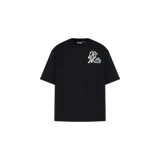 Remera de manga corta Off-White de corte relajado, color negro con el logotipo de la marca estampado en el pecho en tono claro.