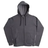 Campera con capucha y cierre frontal completo, confeccionada en tejido de algodón con interior suave. Presenta bolsillos tipo canguro en la parte frontal, puños y ruedo acanalados, y cordones ajustables en la capucha.