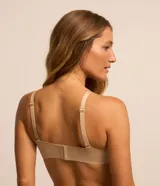 Soutien Lov de microfibra color beige, con escote en V, tirantes ajustables y copas desmontables.