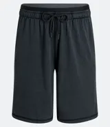 Bermuda deportiva modelo long, confeccionada en microfibra técnica de secado rápido. Presenta cintura elástica con cordón de ajuste interno y bolsillos laterales. Diseño liso de corte recto ideal para entrenamiento.