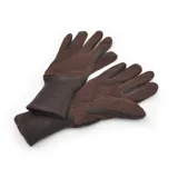 Guantes unisex de diseño combinado en cuero, nobuk y tejido de punto, con puños elásticos acanalados para mayor ajuste y calidez.