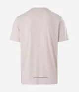 Remera deportiva de corte regular confeccionada en poliamida con tecnología dry, cuello redondo y manga corta. Presenta estampa lettering pequeña en el pecho.