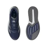 Championes de running Adidas Duramo Speed 2, color azul marino con detalles plateados y suela blanca.