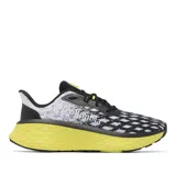 Championes de trail running Columbia Konos Elevate Techlite, color negro, blanco y amarillo, con diseño estampado y entresuela de gran amortiguación.