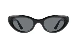 Lentes de sol negros con forma de ojo de gato.