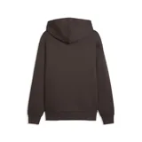 Buzo con capucha Puma de corte relajado, color marrón chocolate, con logo de la marca bordado en negro en el pecho y bolsillo frontal tipo canguro.