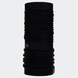 Braga de cuello tubular Buff Polar, color negro liso, con logo circular de la marca en un lateral.