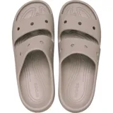 Sandalias tipo slide de la marca Crocs, con diseño de doble tira superior con perforaciones para personalización con Jibbitz. Fabricadas en material Croslite ligero y flexible, con plantilla ergonómica.