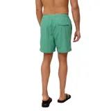 Short de baño Rusty modelo Lian, color verde, con cintura elástica y cordón de ajuste. Cuenta con bolsillos laterales y parche estampado en el hemisferio inferior izquierdo.
