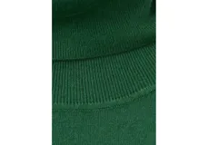 Jersey de cuello alto color verde, de manga larga y diseño ajustado.