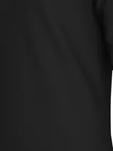 Remera de manga larga negra, confeccionada en punto de algodón gofrado, con cuello redondo y puños de punto. Presenta una pequeña insignia con el monograma de Calvin Klein en el bajo.