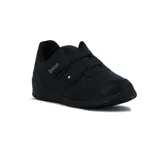 Championes deportivos Kolosh para mujer, color negro, con cierre de doble tira de velcro y detalle de aplique brillante en el lateral.