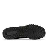 Bota de senderismo de caña media Columbia, color negro, confeccionada en material textil impermeable con refuerzos de gamuza en el talón y cuello. Cuenta con puntera de goma resistente a la abrasión, sistema de cordones con ganchos metálicos y suela de caucho con tecnología Omni-Grip para mayor tracción.