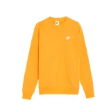 Buzo Nike de cuello redondo, color naranja, con logo de la marca bordado en blanco en el pecho.