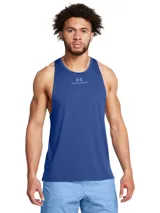 Musculosa deportiva Under Armour de corte ajustado, confeccionada en tejido técnico transpirable y elástico con tecnología de control de olores. Presenta cuello redondo, sisas amplias y logo de la marca estampado en el centro del pecho.