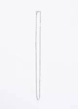 Cadena de eslabones rectangulares, tipo forcé, de plata 925, con acabado brillante.