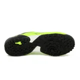 Championes de fútbol Diadora Capri Futbol TF, color amarillo flúor con detalles en negro.