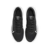 Championes de tenis Nike Vapor Lite 2, color negro con suela blanca y logo lateral en blanco. Diseño de malla transpirable con refuerzo en la puntera para mayor durabilidad.
