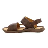 Sandalias franciscanas Starsax para hombre, color sésamo, con ajuste de velcro.