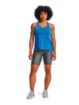 Calza corta gris jaspeado Under Armour HeatGear Bike Short, de tiro alto y calce ajustado.