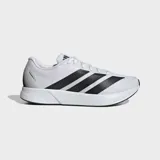 Championes de running Adidas Duramo RC2, color blanco con las tres tiras negras características de la marca.