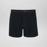 Pack de tres boxers negros lisos con cintura elástica con la inscripción 'Underwear Collection' y un botón decorativo.